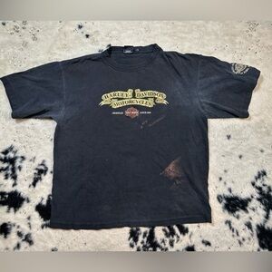 HARLEY-DAVIDSON Men’s Vintage Bleached Embroided Short Sleeve Tee Shirt Size XL